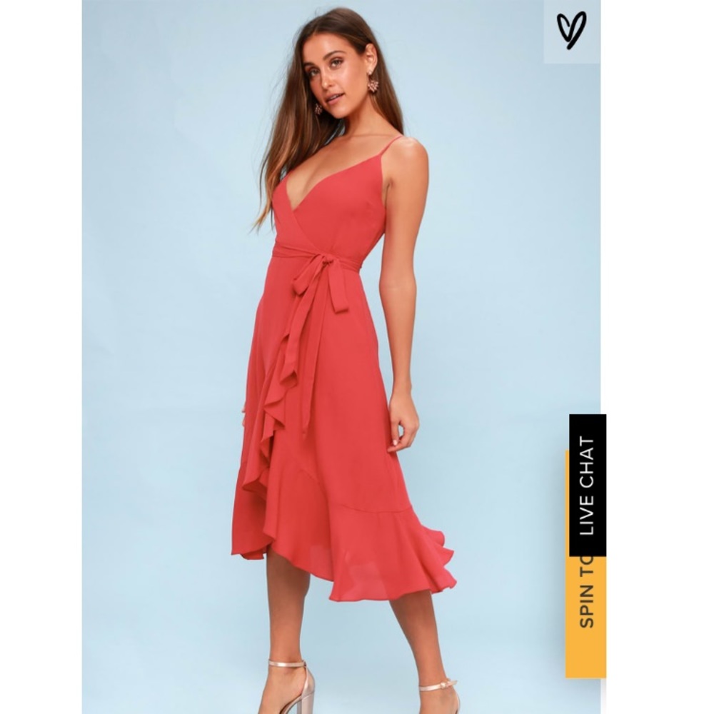 LuLus Manhattan Moment Wrap Dress